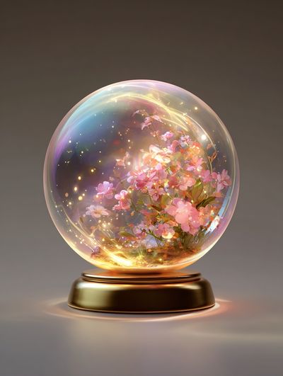 Cherry Blossom Crystal Orb Poster.
