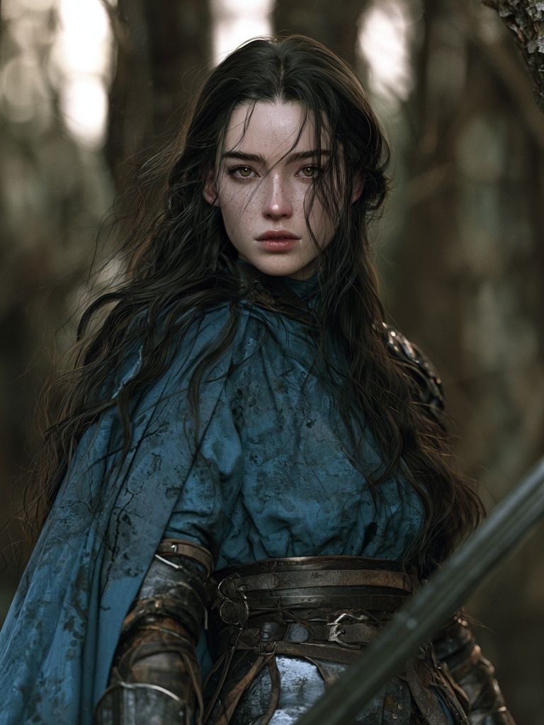 Fantasy Warrior Portrait Print. poster detail