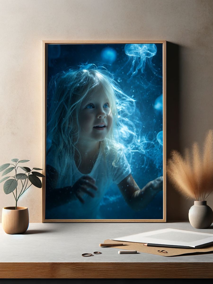 Underwater Jellyfish Dream Poster. — room view 2