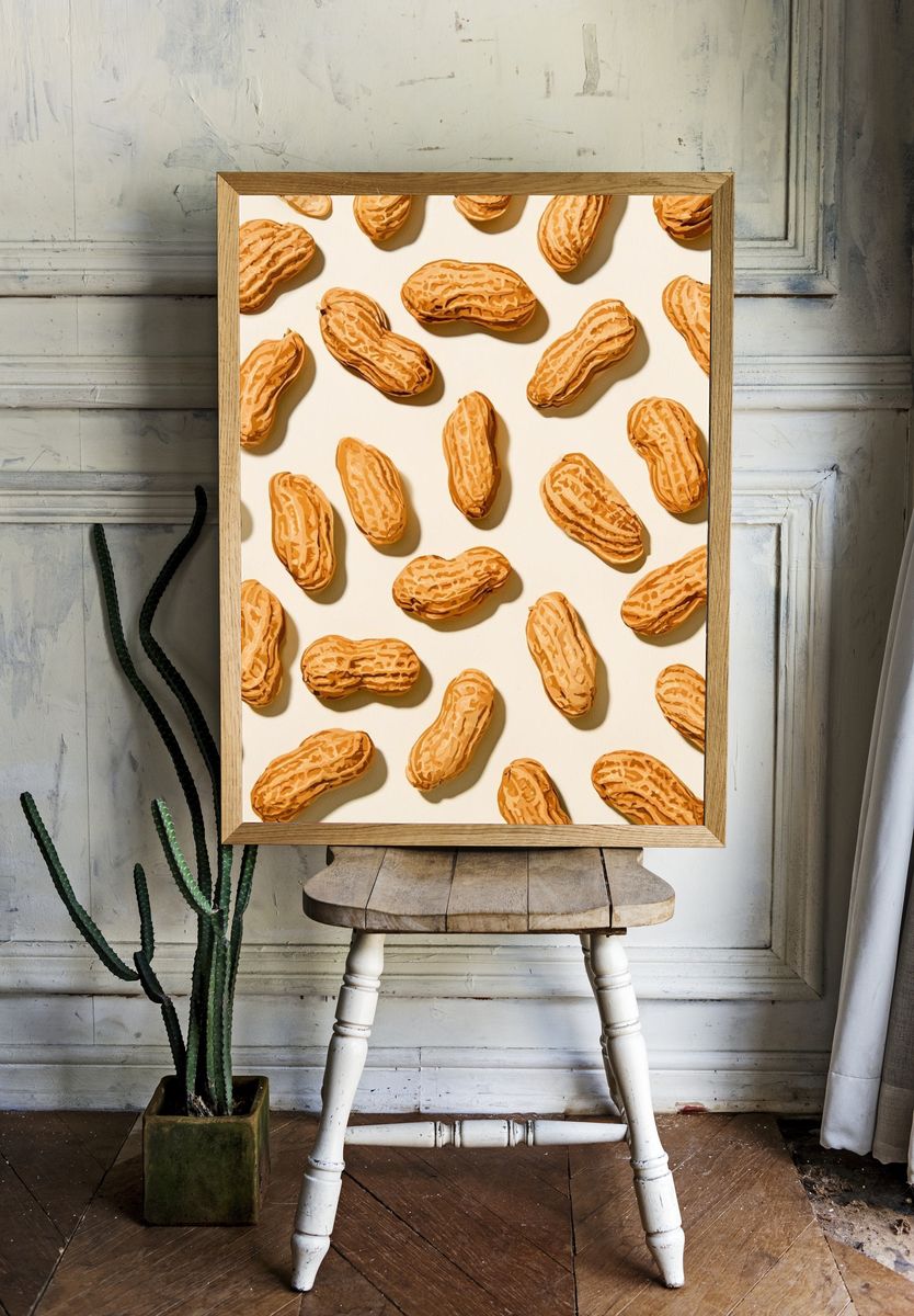 Peanut Pattern Illustration Poster. room preview