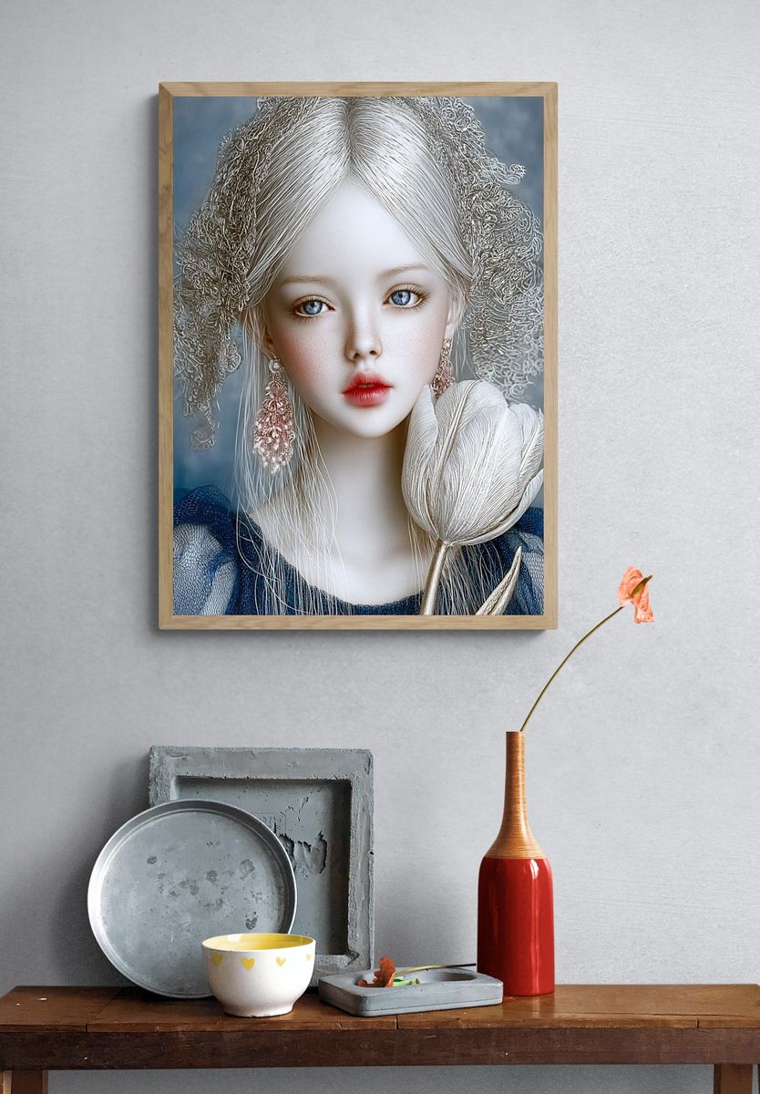 Porcelain Doll Portrait Print. — room view 3