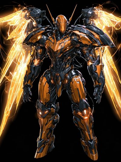 Cybernetic Angel Mecha Print. poster