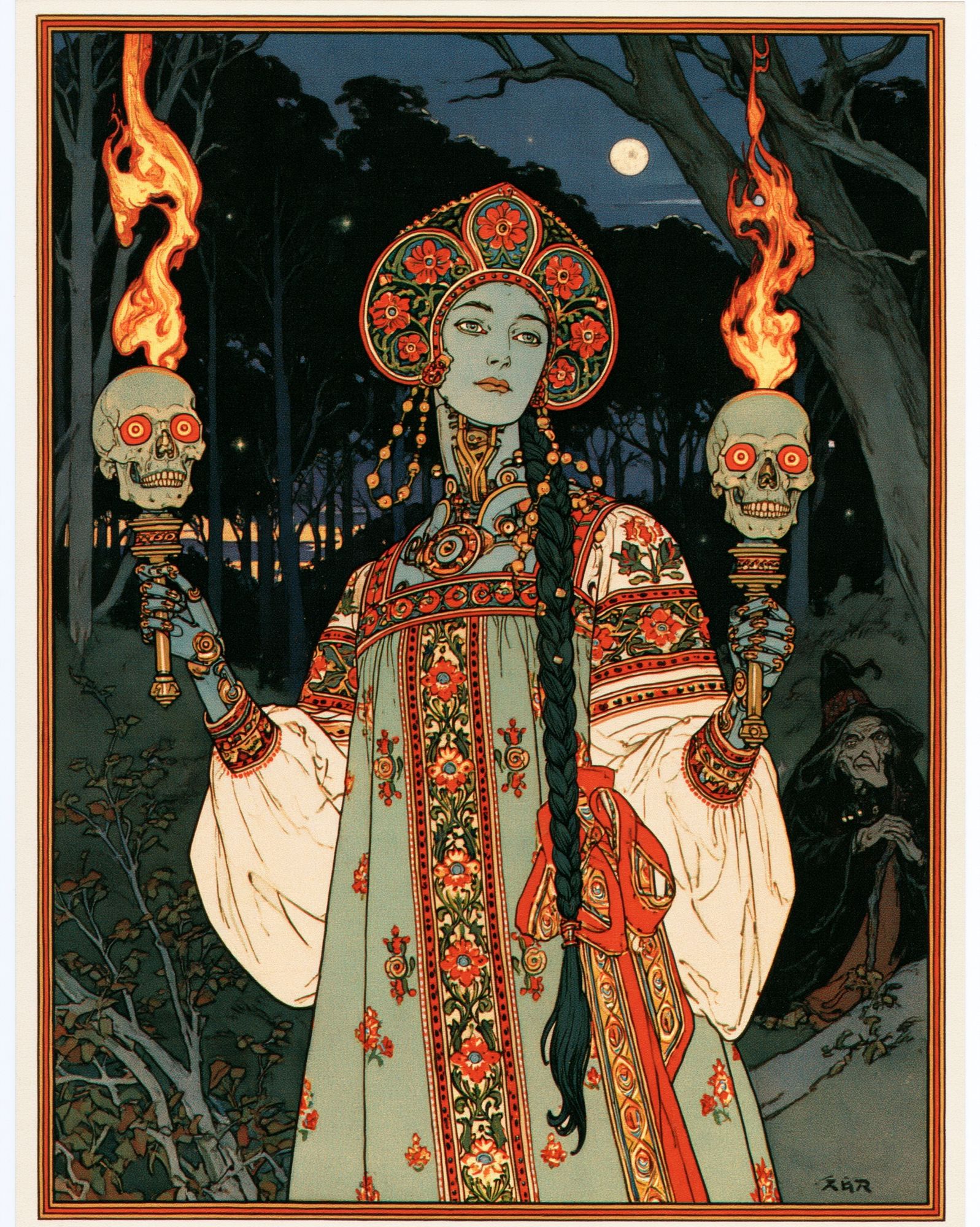 Mystic Folk Horror Illustration Poster. poster detail