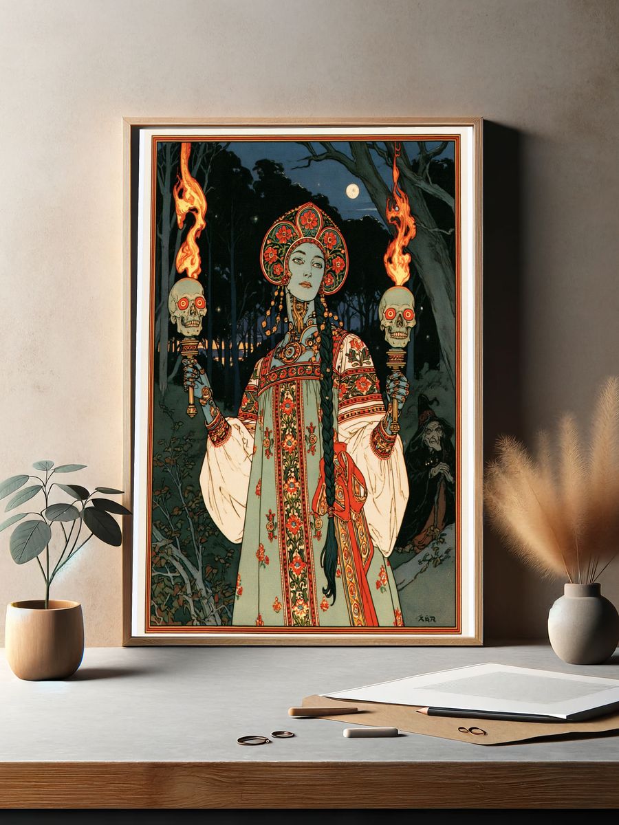Mystic Folk Horror Illustration Poster. — room view 2
