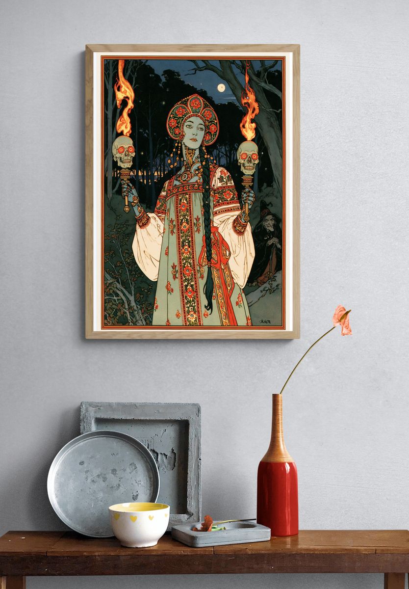 Mystic Folk Horror Illustration Poster. — room view 3
