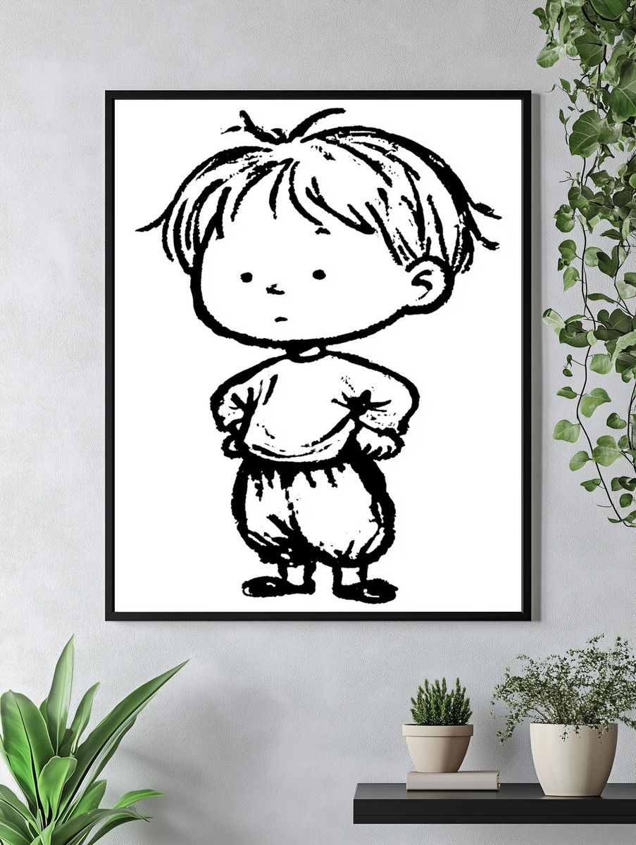 Minimal Child Sketch Poster. — room view 4