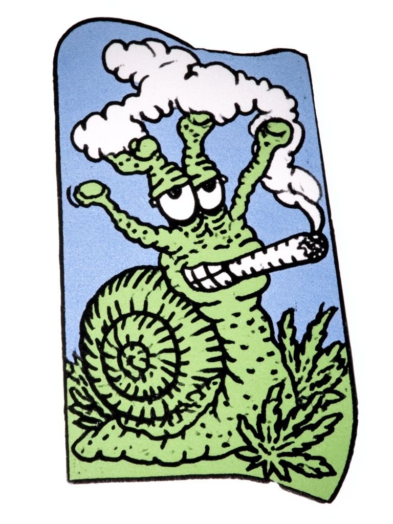 Snail Smoking Cartoon Poster. poster detail