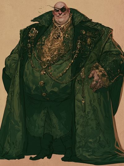 Regal Green Villain Portrait Poster.