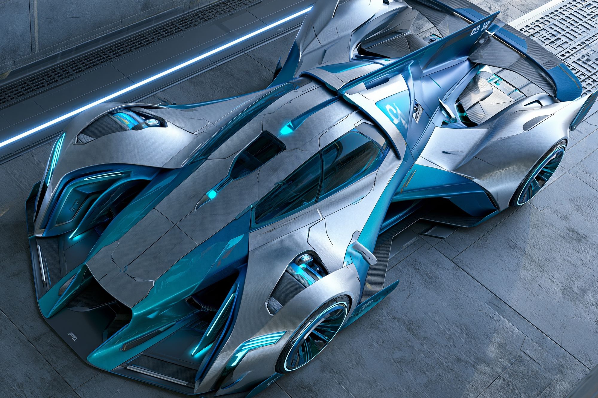 Futuristic Supercar Concept Poster. poster detail