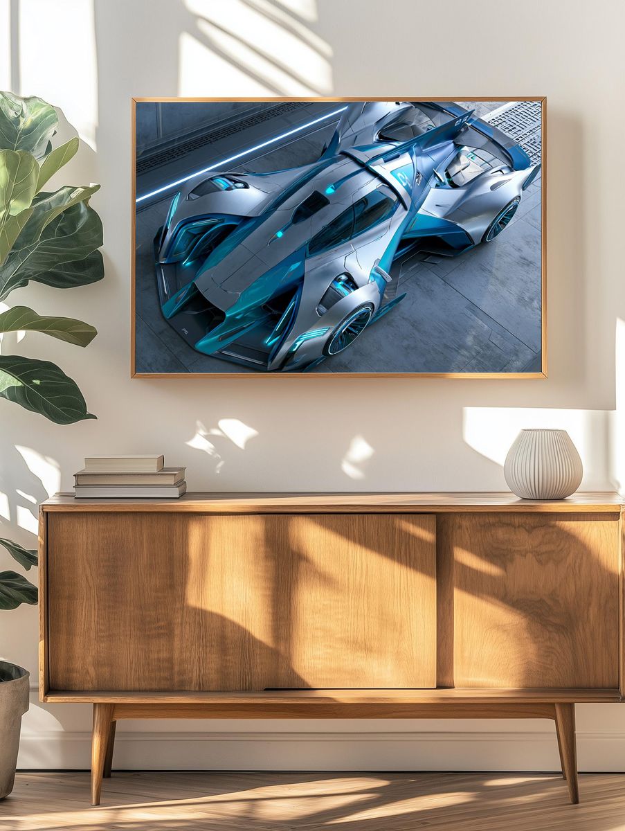 Futuristic Supercar Concept Poster. — room view 3