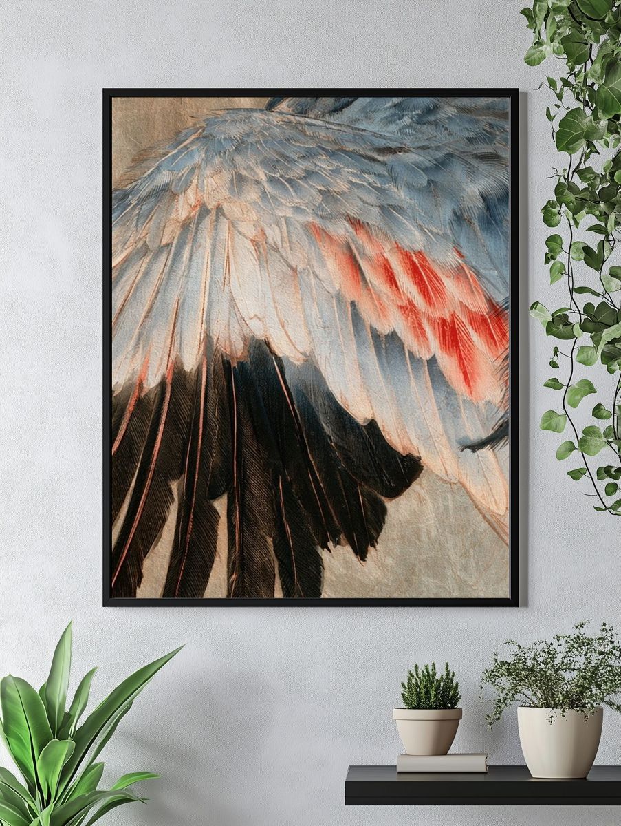 Feather Study Illustration Poster. — room view 4