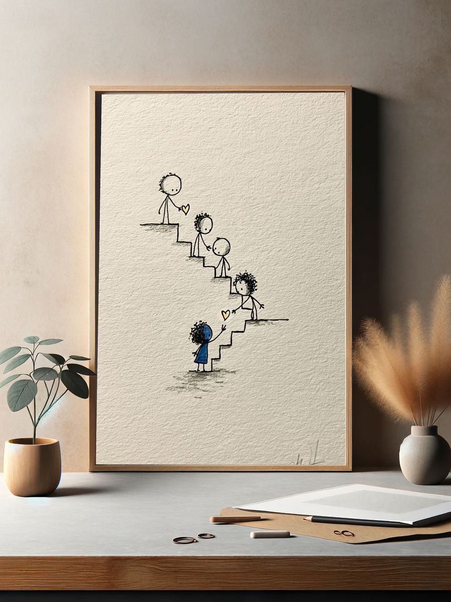 Stairway of Love Typography Print. — room view 2