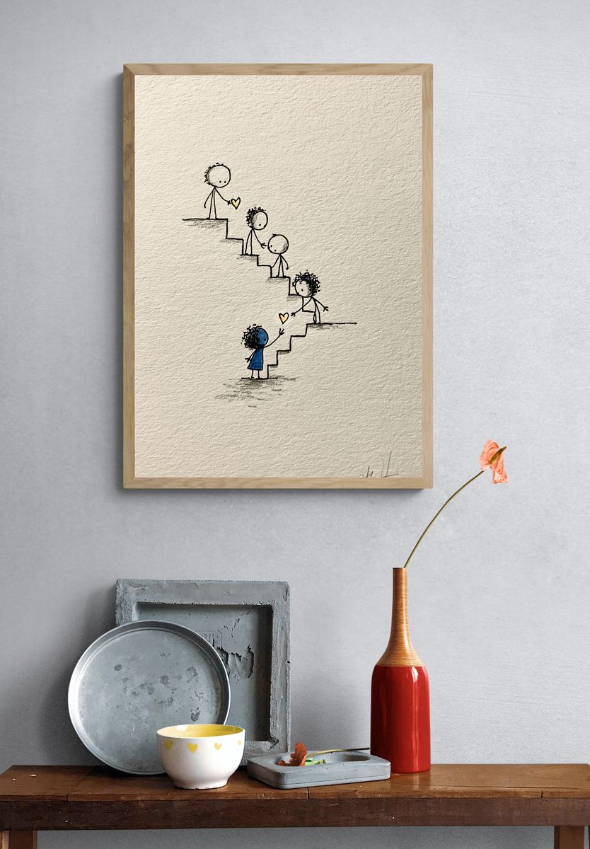 Stairway of Love Typography Print. — room view 3
