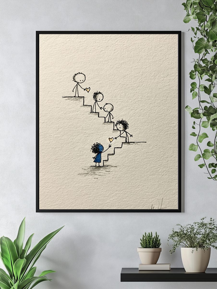 Stairway of Love Typography Print. — room view 4