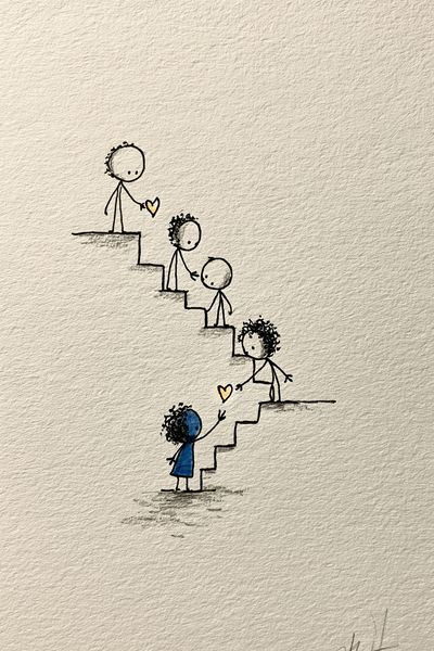 Stairway of Love Typography Print.