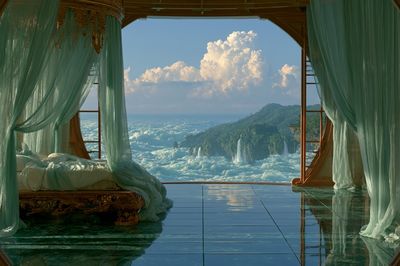 Cloudscape Bedroom Fantasy Print.