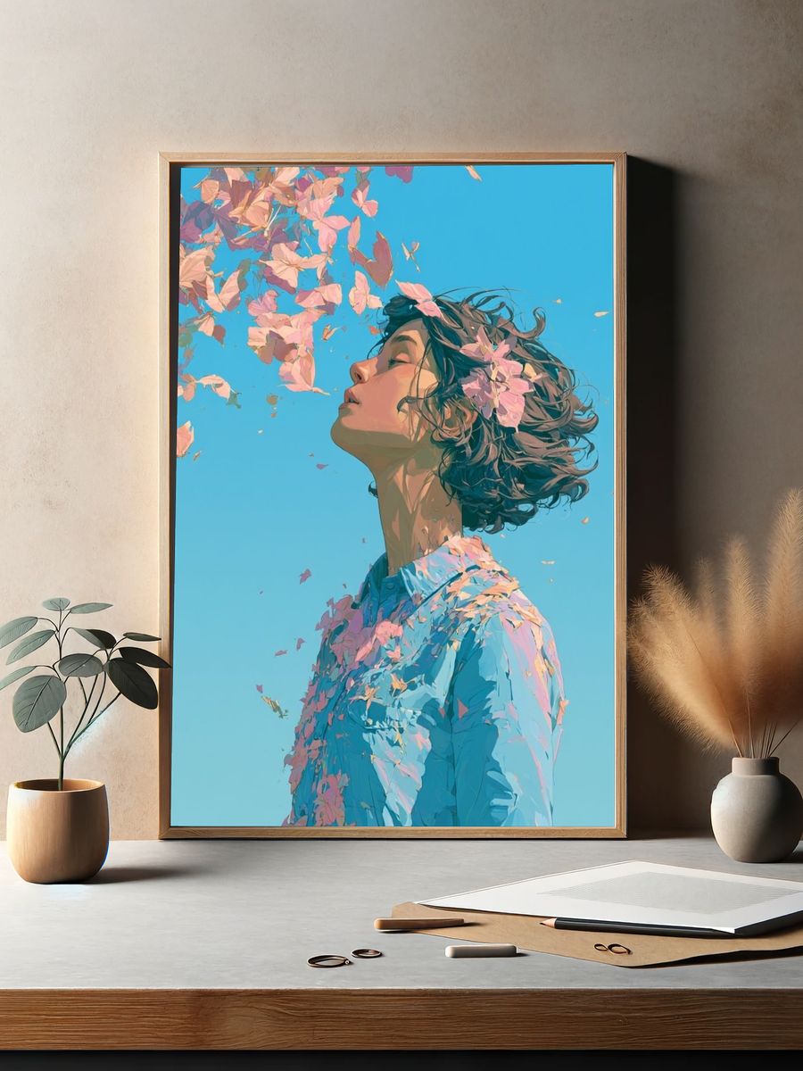 Blossom Dream Portrait Print. — room view 2
