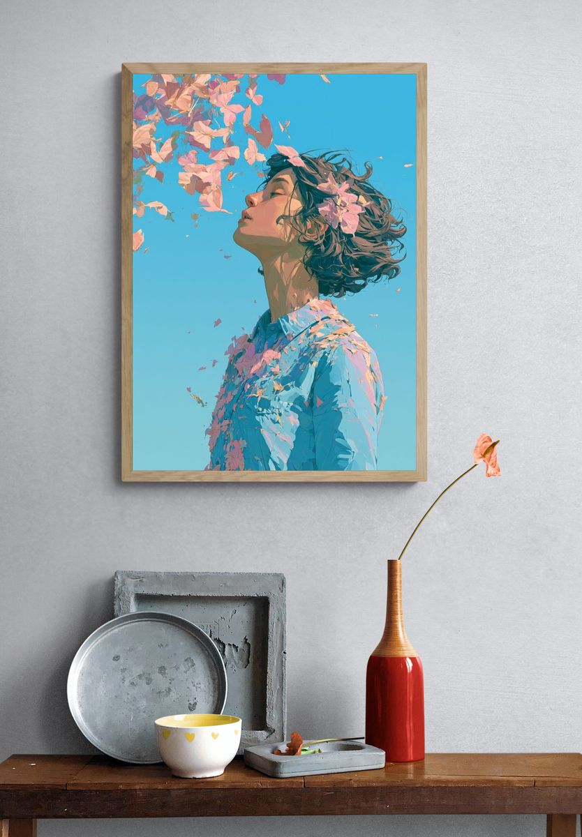 Blossom Dream Portrait Print. — room view 3