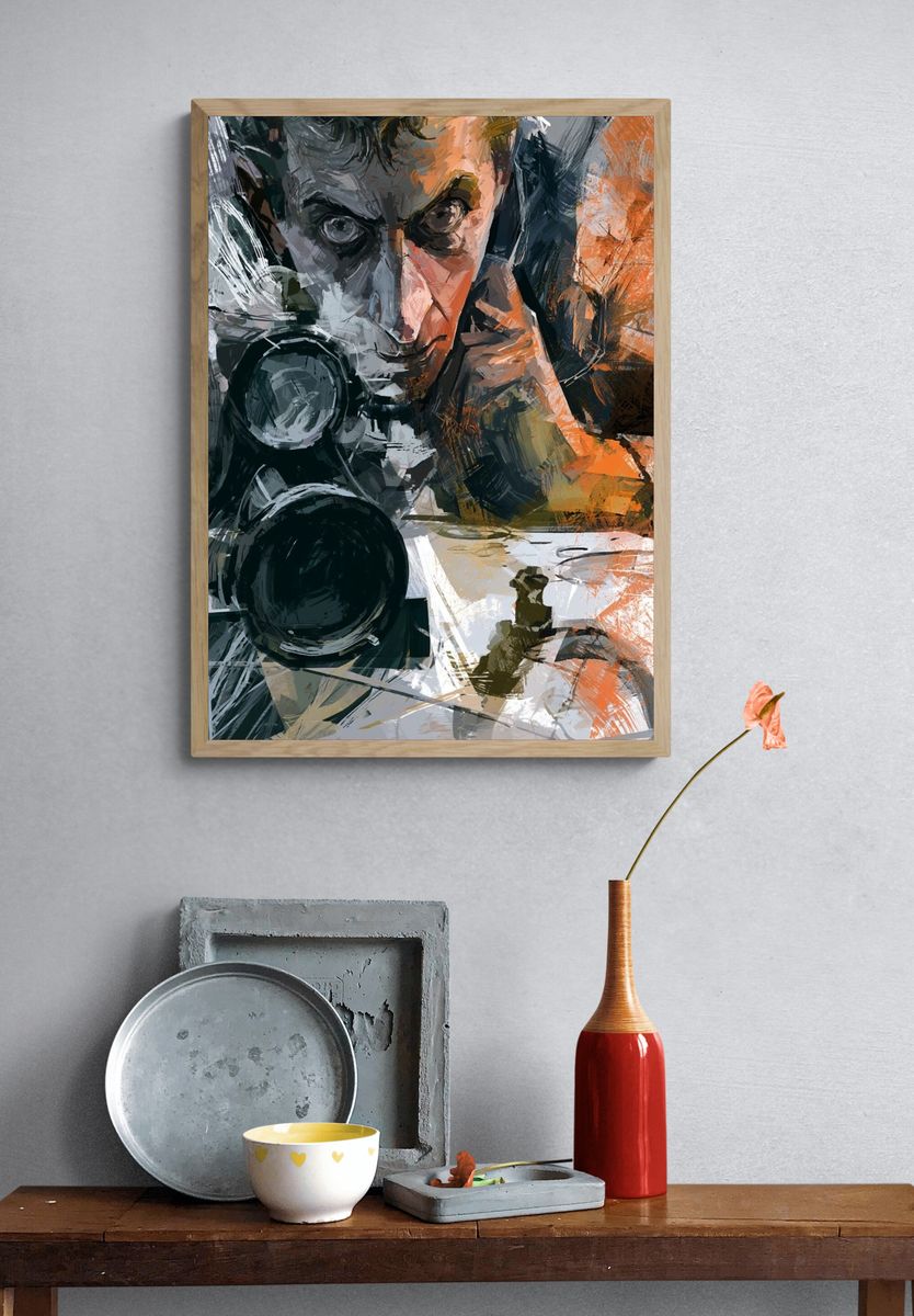 Sniper Portrait Illustration Poster. — room view 3
