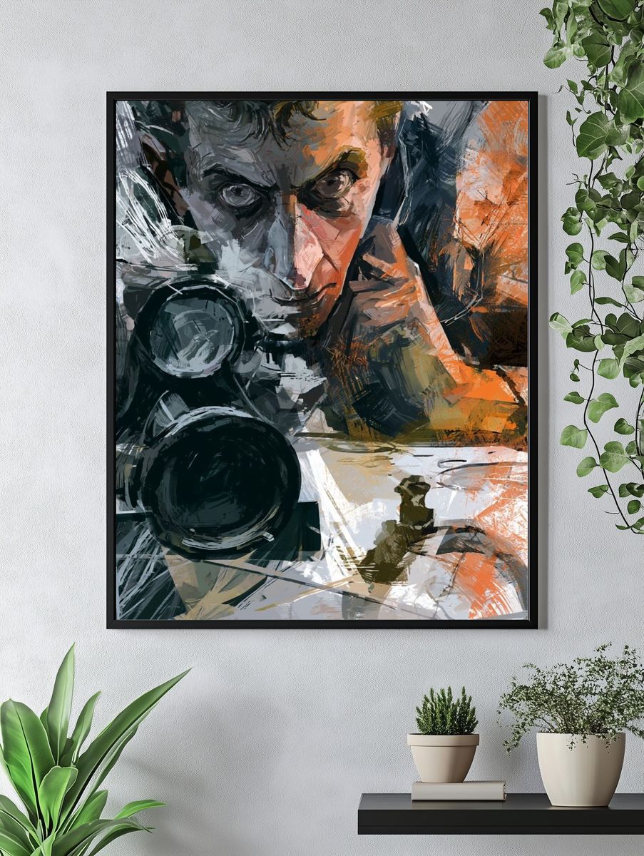 Sniper Portrait Illustration Poster. — room view 4