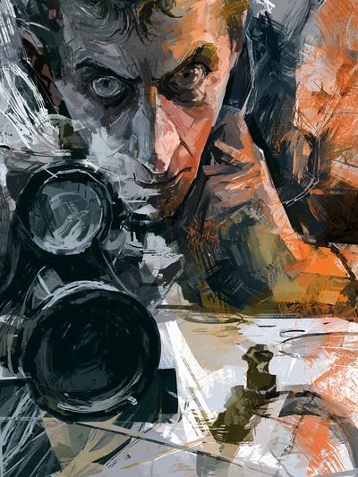 Sniper Portrait Illustration Poster.