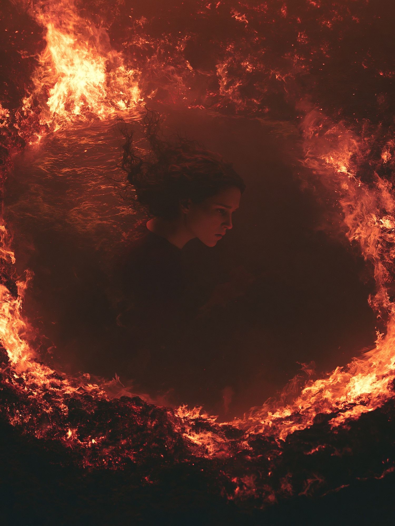 Fire Circle Portrait Print. poster detail