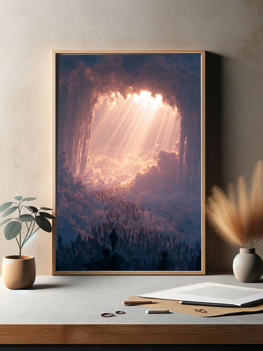 Celestial Cloud Gate Print. — room view 2