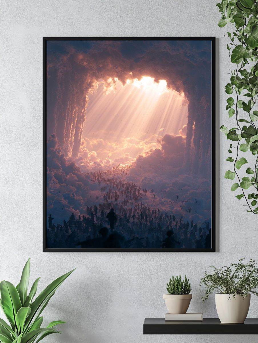 Celestial Cloud Gate Print. — room view 4
