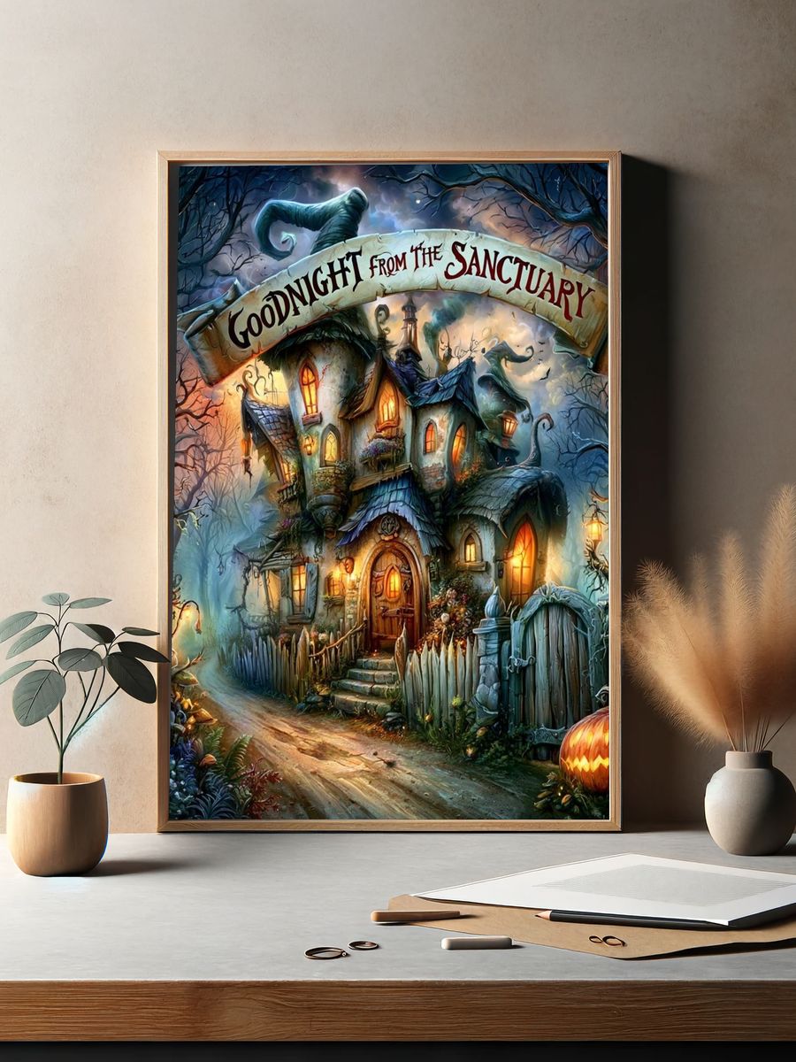 Goodnight from the Sanctuary Illustration Poster. — room view 2