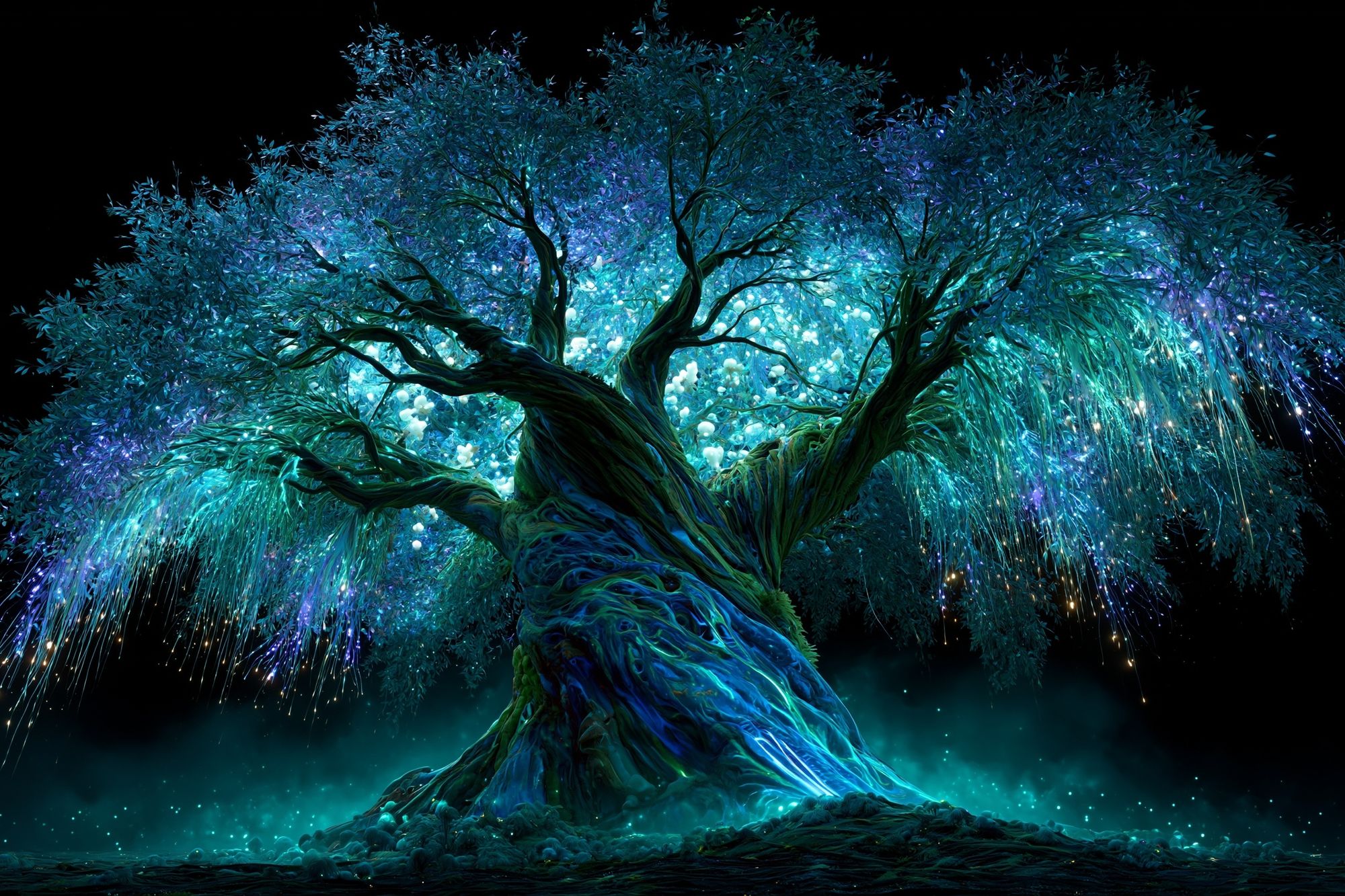 Enchanted Luminescent Tree Print. poster detail