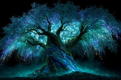 Enchanted Luminescent Tree Print. poster