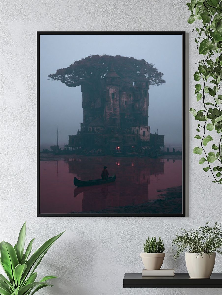 Misty Treehouse Tower Print. — room view 4