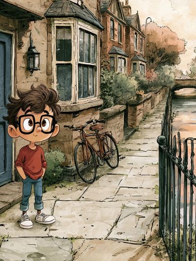 Canal Street Boy Illustration Poster.