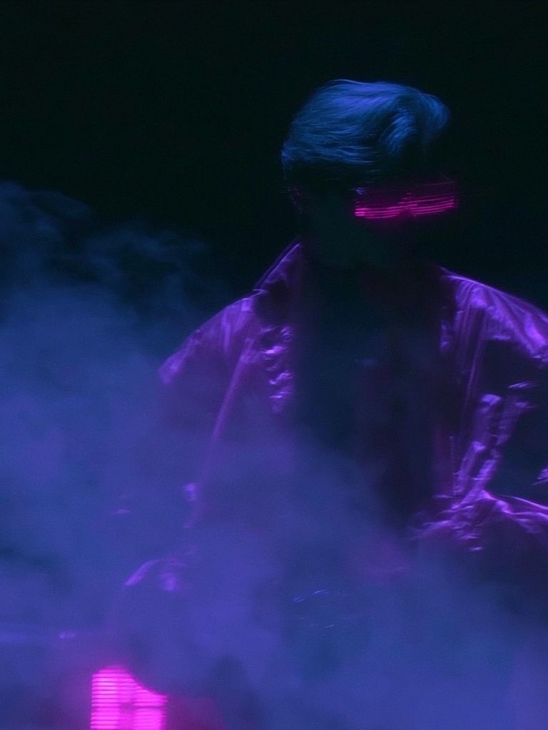 Neon Vapor Portrait Print. poster detail