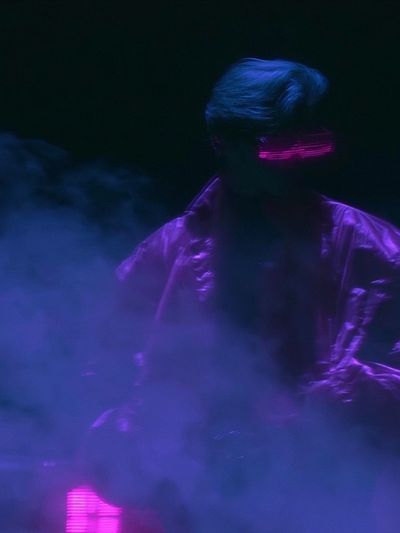 Neon Vapor Portrait Print.