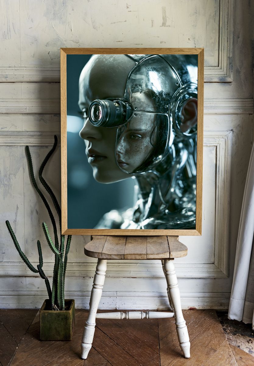 Cybernetic Portrait — Sci-Fi Print. room preview