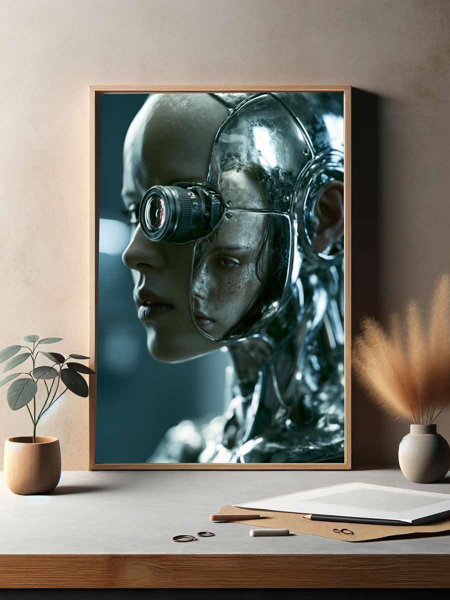 Cybernetic Portrait — Sci-Fi Print. — room view 2