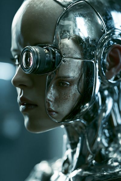 Cybernetic Portrait — Sci-Fi Print. poster