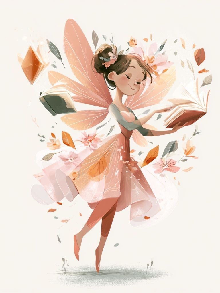 Fairy Reader Illustration Poster. poster detail