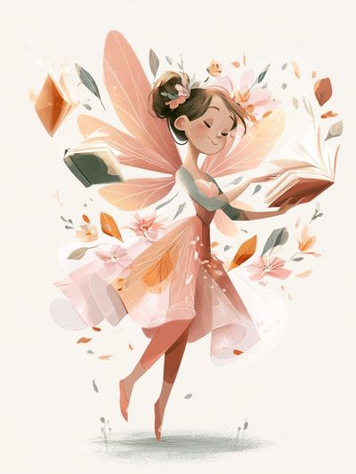 Fairy Reader Illustration Poster. poster