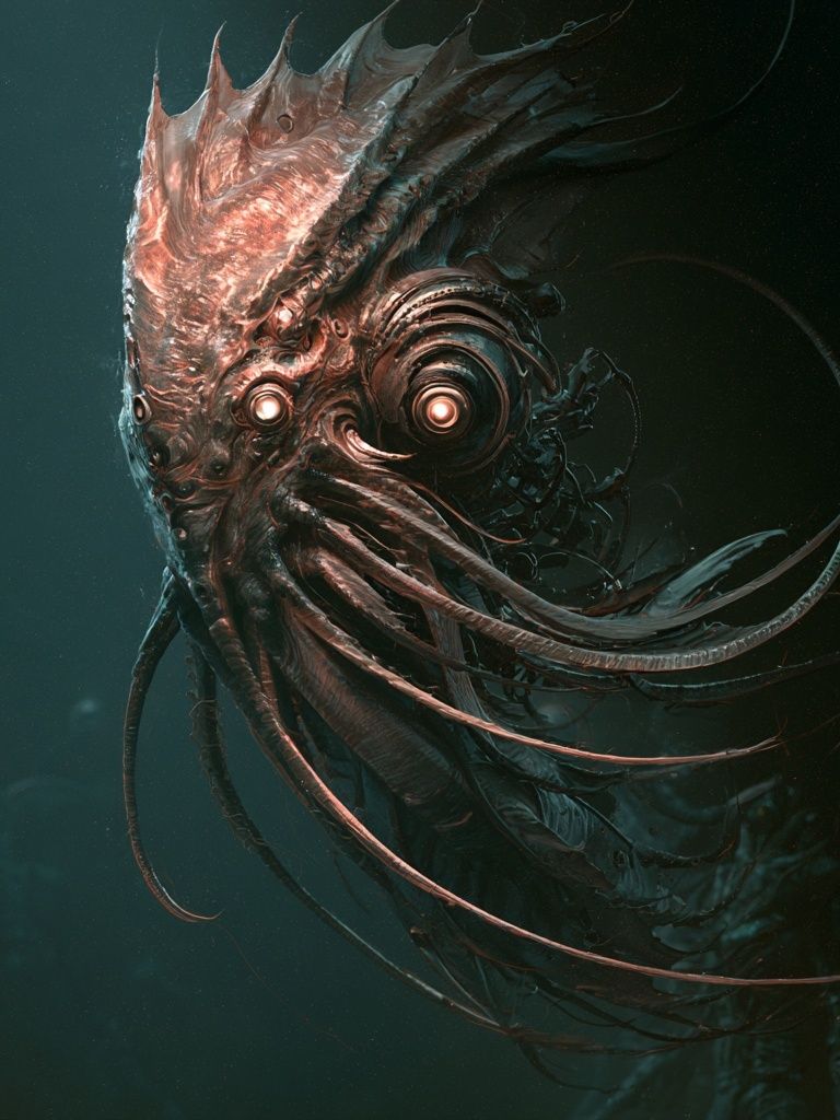 Cosmic Leviathan Digital Art Poster. poster detail