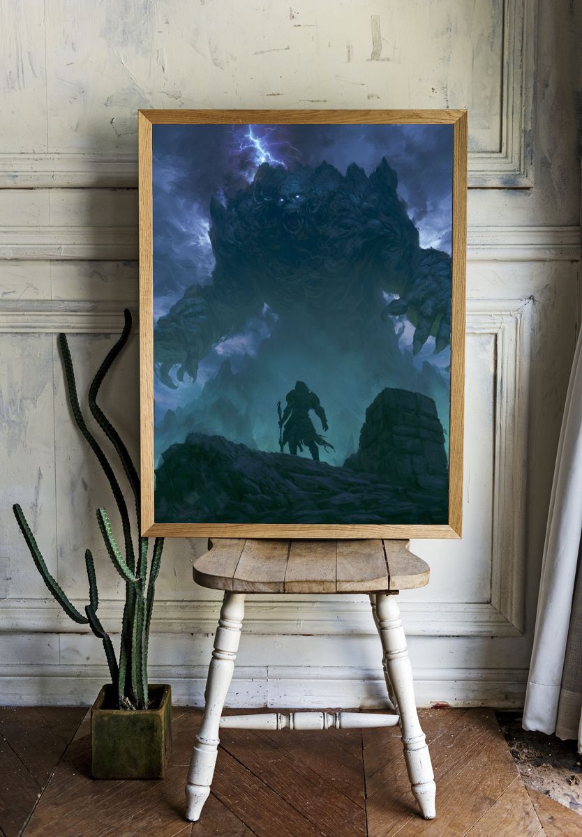 Storm Giant Fantasy Print. room preview