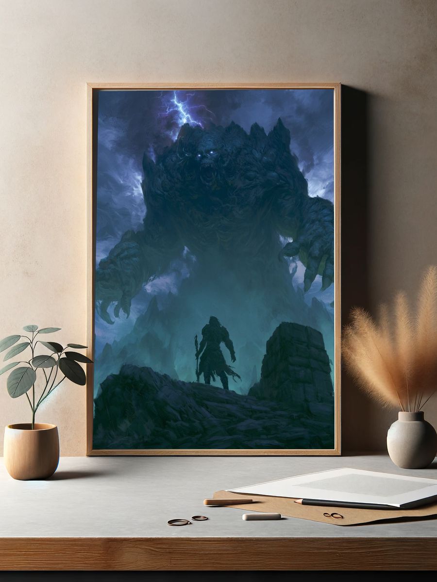 Storm Giant Fantasy Print. — room view 2