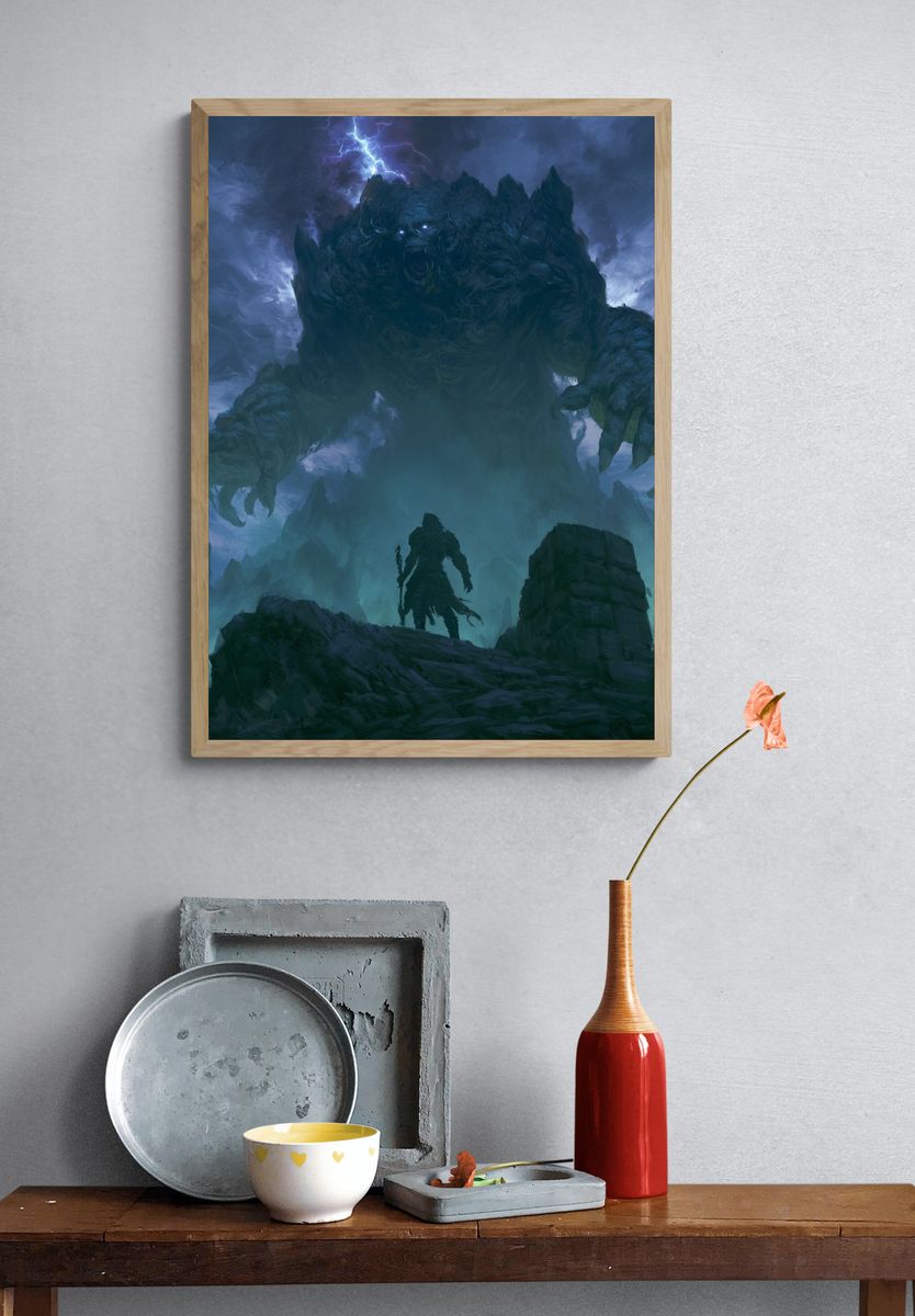 Storm Giant Fantasy Print. — room view 3