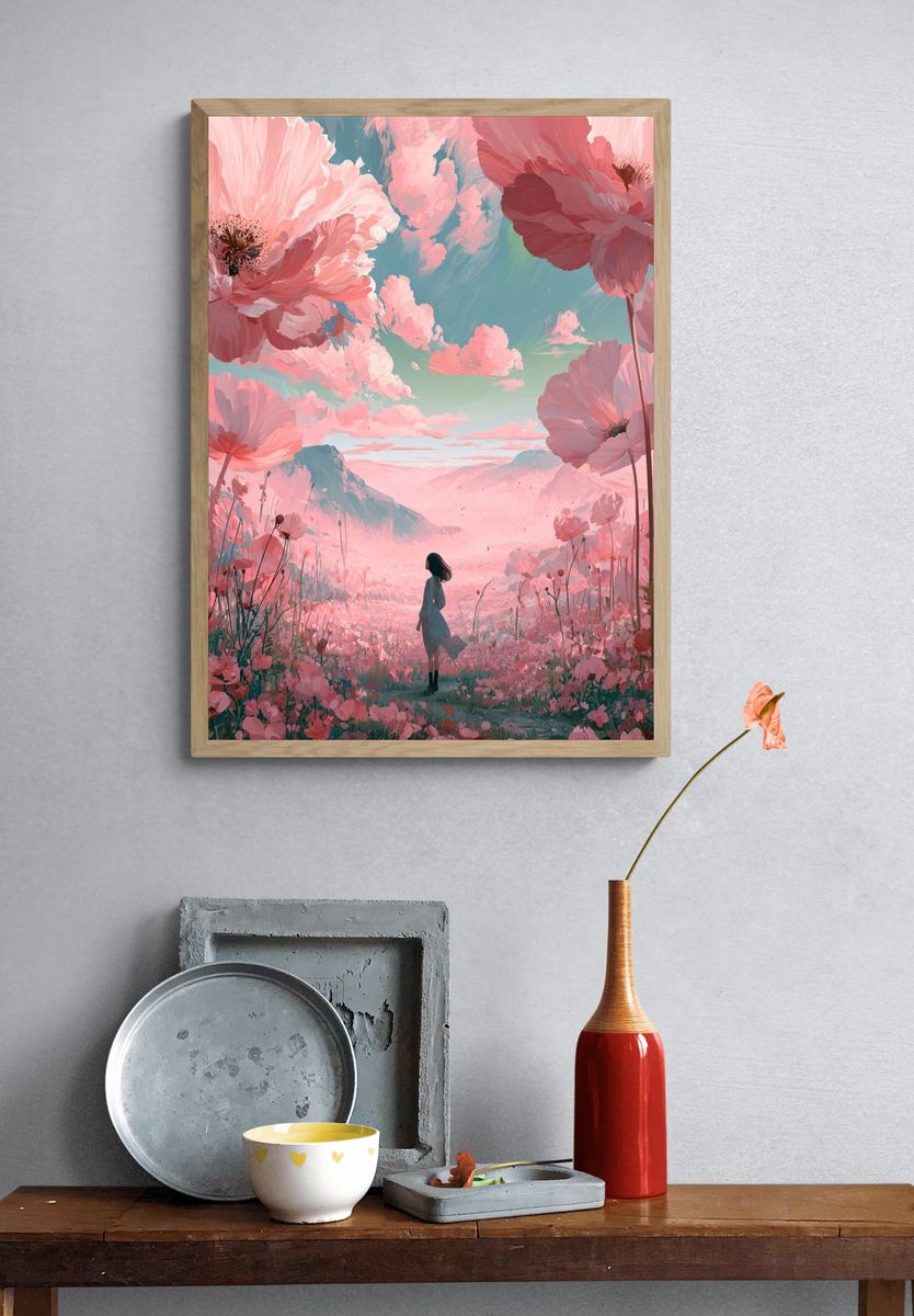 Crocodile Coffee Break Illustration Poster. — room view 3