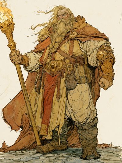 Fantasy Wizard Illustration Poster. poster
