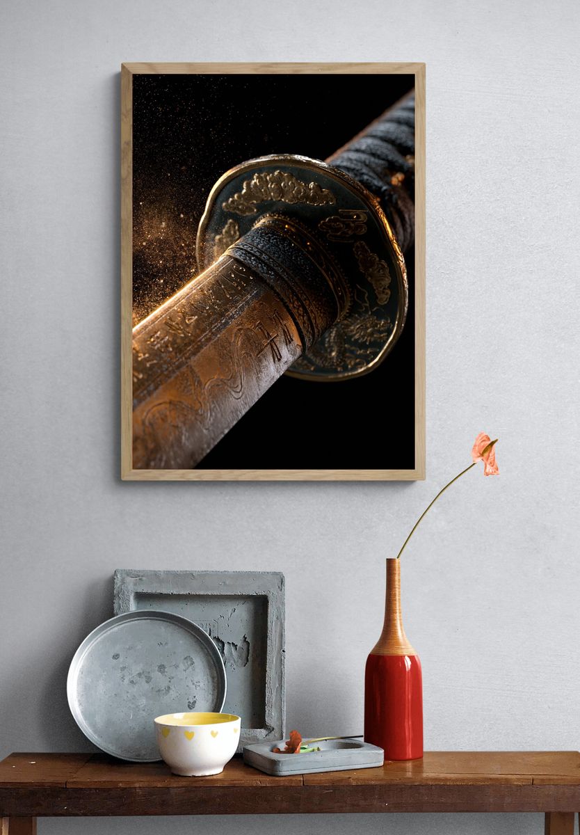 Samurai Katana Close-Up Print. — room view 3