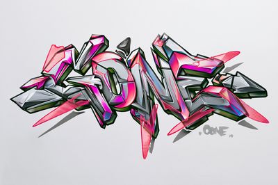 Neon Graffiti One Poster. poster print