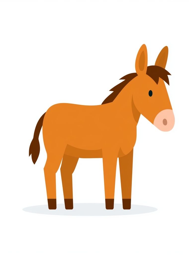 Cute Donkey Illustration Poster. poster — illustration art