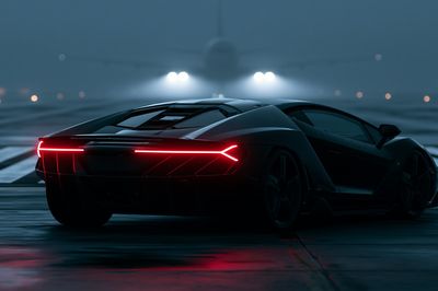Futuristic Supercar Night Run Poster. poster